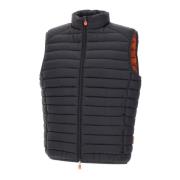 Save The Duck Svart herrgilet med tegelinteriör Black, Herr