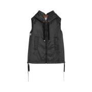 Max Mara Vattenavvisande canvas gilet med huva Black, Dam