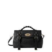 Mulberry Svart Satchel med Postman's Lock Black, Dam