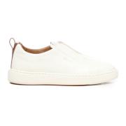 Santoni Vita läder slip-on sneakers White, Herr