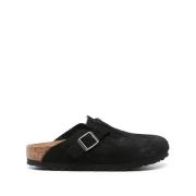 Birkenstock Svarta Boston Platta Skor Black, Herr