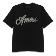 Amiri Script Tee Black, Herr