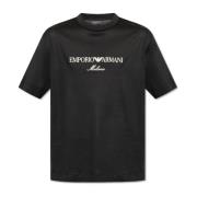 Emporio Armani T-shirt med broderad logotyp Black, Herr