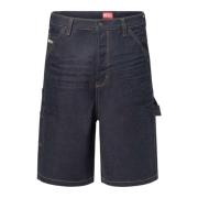 Diesel Verktyg Denim Shorts Blue, Herr