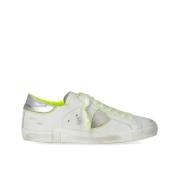 Philippe Model Vit Neon Gul Låg Topp Sneaker White, Herr