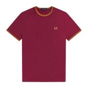 Fred Perry Twin Tipped Rundhalsad T-Shirt Red, Herr