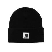 Carhartt Wip Klassisk Svart Beanie med Kvadratiskt Logotyp Black, Herr