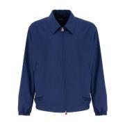 Kiton Klassisk Ullblandad Dragkedja Jacka Blue, Herr