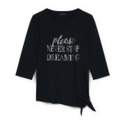 Fiorella Rubino T-shirt med texttryck Black, Dam