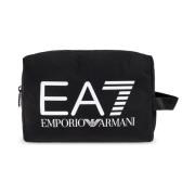 Emporio Armani EA7 Toalettväska med tryckt logotyp Black, Unisex