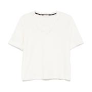 Liu Jo MultiColour V-ringade T-shirts och Polos White, Dam