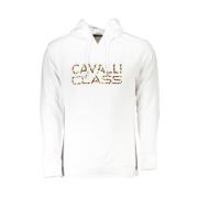 Cavalli Class Lyxig huvtröja med logotyptryck White, Herr