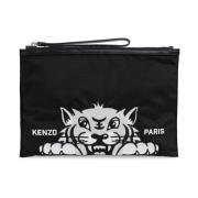 Kenzo Handväska med tigermotiv Black, Herr