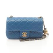 Chanel Vintage Pre-owned Laeder crossbodyvskor Blue, Dam