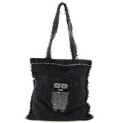 Chanel Vintage Pre-owned Canvas chanel-vskor Black, Dam