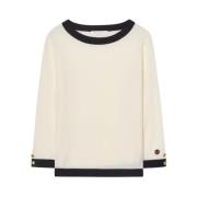 Busnel Helen Top Ecru/Black Beige, Dam