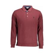 U.s. Polo Assn. Långärmad Lila Polo Shirt Purple, Herr