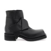 Acne Studios Musubi Twist Läder Ankelboots Black, Dam