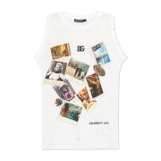 Dolce & Gabbana Tryckt T-shirt White, Herr