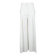 Alberta Ferretti Bomull Elastan Pant Style Byxor White, Dam