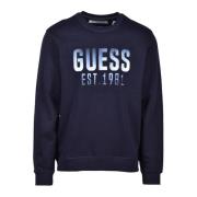 Guess Bomullsblandning Pullover Sweater Blue, Herr