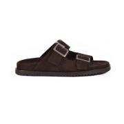 Corneliani Lädersandal med gummisula Brown, Herr