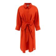 Max Mara Tabata Poplin Skjortklänning Orange, Dam