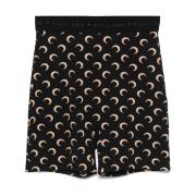 Marine Serre Måntryck Brun Shorts Brown, Dam