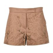 Max Mara Studio Bomullsshorts för kvinnor Brown, Dam