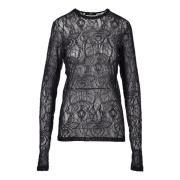 Fabiana Filippi Elegant T-shirt med stretchigt tyg Black, Dam