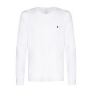 Polo Ralph Lauren Broderad vit långärmad T-shirt White, Herr