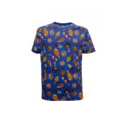 Moschino Blå Glass Tryck T-Shirt Blue, Herr