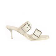 Alexander McQueen Lädersandal White, Dam