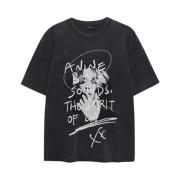 Anine Bing Vintage Grafisk T-shirt Black, Dam