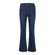 Kaffe Flared Jeans Blue, Dam