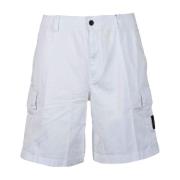 Calvin Klein Jeans Denim Bermuda Shorts White, Herr