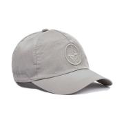 Stone Island Grå Nylon Mesh Hatt Elastisk Dragsko Gray, Herr