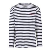 Maison Labiche Bomullstickad Topp Blue, Herr