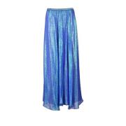 Forte Forte Metalliskt Siden Elegant Modedress Blue, Dam