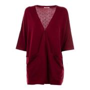 Sun68 Prickig Bomulls Cardigan Red, Dam