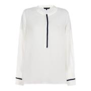 Tommy Hilfiger Elegant Blus med Långa ärmar White, Dam