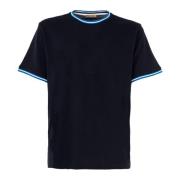 Cashmere Company Kortärmad rund hals T-shirt Blue, Herr