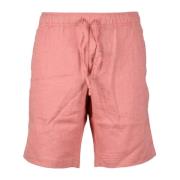 Tommy Hilfiger Linne Bermuda Shorts Pink, Herr