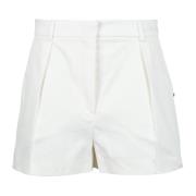 Sportmax Bomull Elastan Shorts för Aktivt Slitage White, Dam