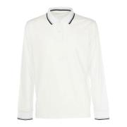 Cashmere Company Långärmad herr polo skjorta White, Herr