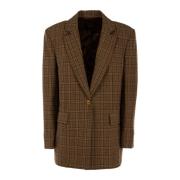 Pinko Check Blazer Esme Brown, Dam