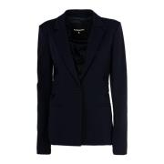 Patrizia Pepe Dam Knäppt Blazer Jacka Blue, Dam