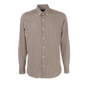 Liu Jo Slim Button Down Skjorta Brown, Herr