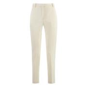 Pinko Bello Straight-Leg Byxor Beige, Dam