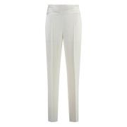 Hugo Boss Bomull Straight-leg Byxor med Bakficka Beige, Dam